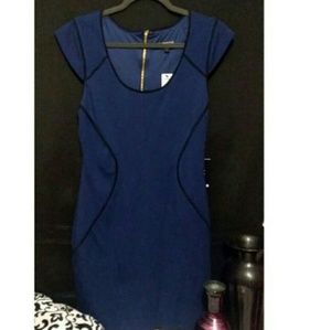 Express Blue w/ Black NWT Dress Size 10 Retail $69
